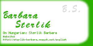 barbara sterlik business card